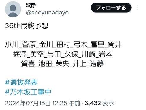 選抜リーク、42枚目センター中西アルノと発表する | 選抜リーク、42枚目センター中西アルノと発表する | アイドルまとめ速報 ドル速(画像03153853707879_2) 選抜リーク、42枚目センター中西アルノと発表する | 選抜リーク、42枚目センター中西アルノと発表する | アイドルまとめ速報 ドル速(画像03153853707879_2)